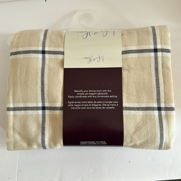 Cotton tablecloth Life At Home 60” x 102” - Picture 2 of 5